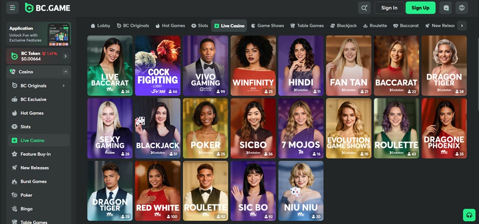 BC.Game Casino live casino