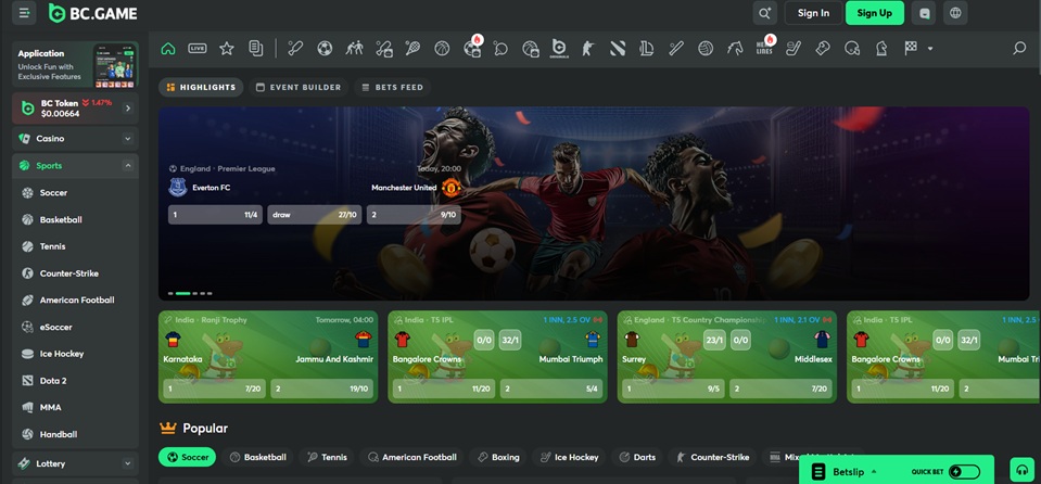 BC.Game Casino sports